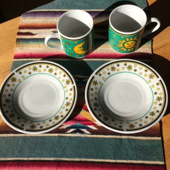 Vintage Sun and Moon Espresso Set! - Picture 2 of 8